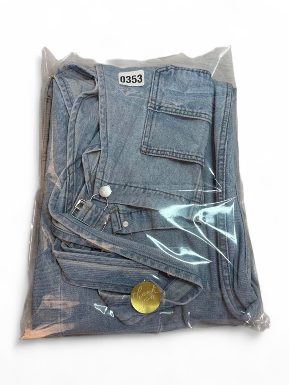 ANRABESS Denim Overalls Women's XL Light Wash - Picture 13 of 14